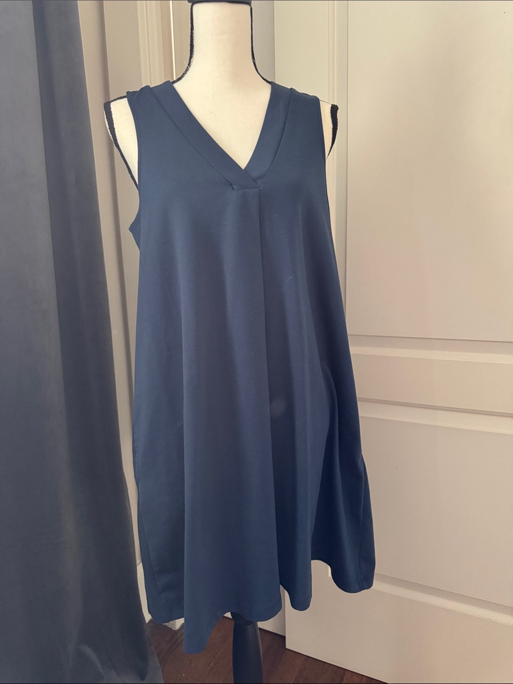 Z Supply Navy V-Neck Sleeveless Swing Dress